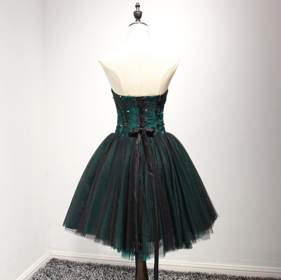 Homecoming Dress Vintage Knee-length Ruffles Short Prom Dress Party Dress Homecoming Dress BabaMila