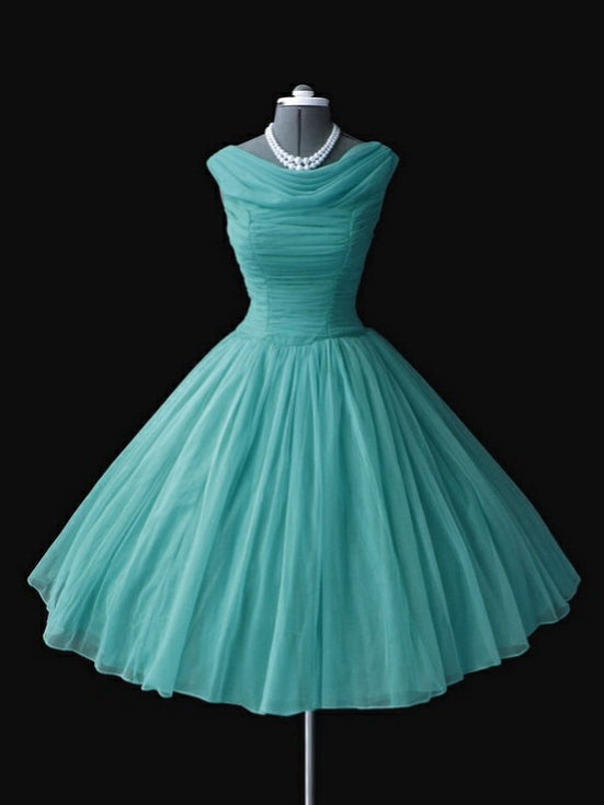 Homecoming Dress Vintage Knee-length Ruffles Short Prom Dress Party Dress Homecoming Dress BabaMila