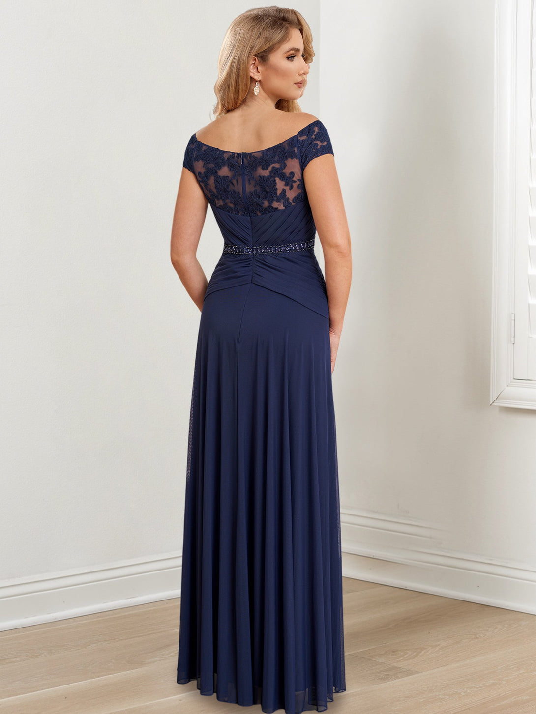 A-Line/Princess Off-The-Shoulder Floor-Length Mother Of The Bride Dresses BabaMila