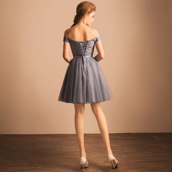 Homecoming Dress Off-the-shoulder Sexy Ruffles Short Prom Dress Party Dress Homecoming Dress BabaMila