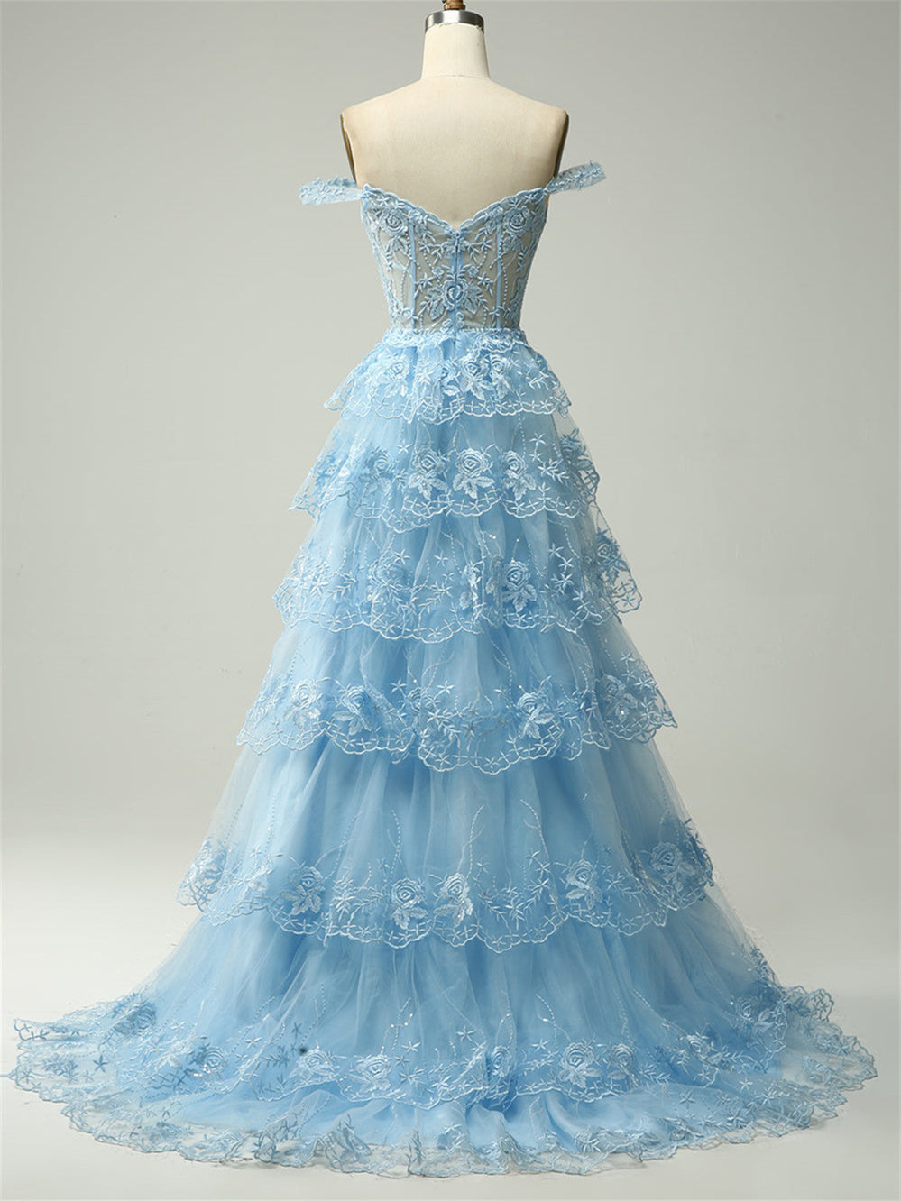A-Line/Princess Sweetheart Off The Shoulder Sleeveless Floor-Length Evening Dress With Sequins BabaMila