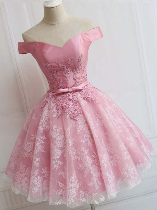Homecoming Dress Off-the-shoulder Taffeta Short Prom Dress Party Dress Homecoming Dress BabaMila