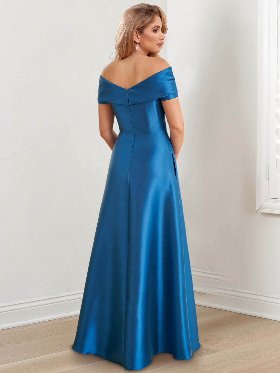 A-Line/Princess Off-The-Shoulder Floor-Length Mother Of The Bride Dresses BabaMila