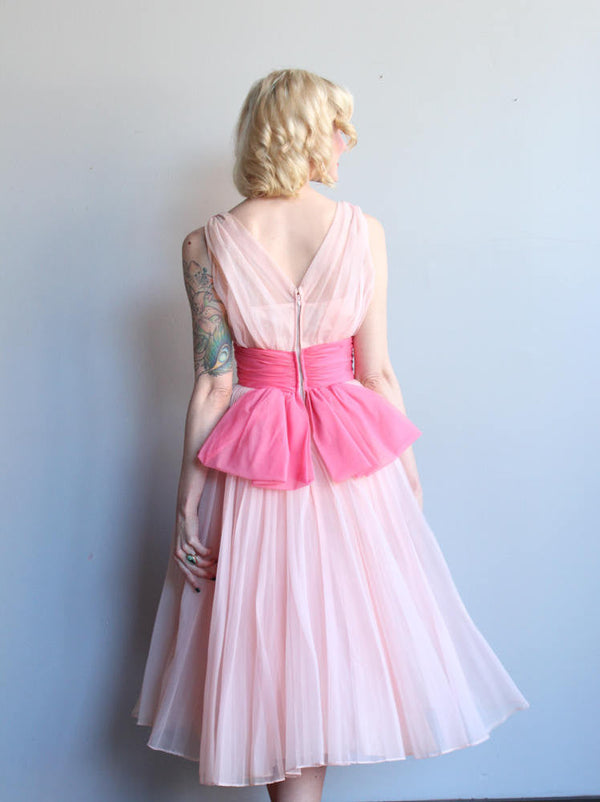 Homecoming Dress Chiffon Vintage Blue Pink Short Prom Dress Party Dress Homecoming Dress BabaMila