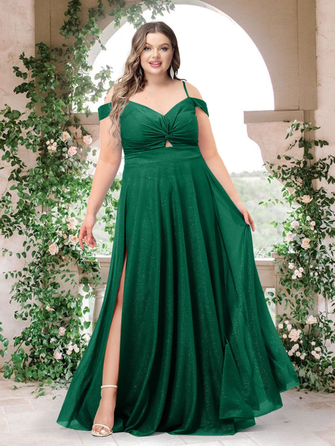 A-Line/Princess Sweetheart Plus Size Bridesmaid Dresses with Ruffles BabaMila
