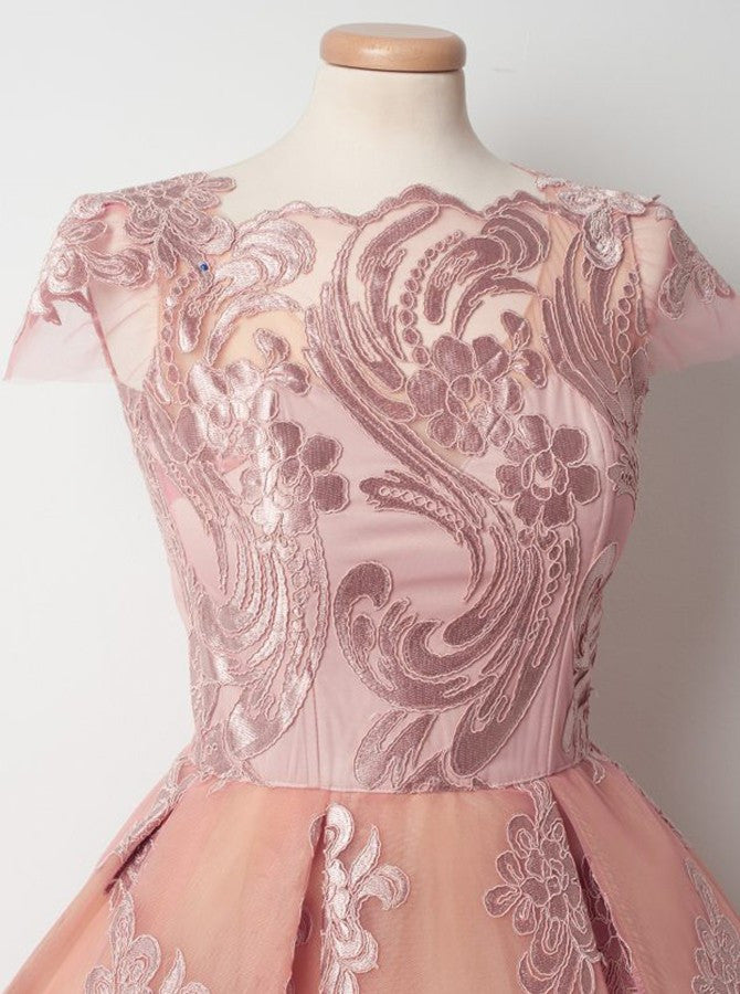 Homecoming Dress Chic Appliques Ball Gown Short Prom Dress Party Dress Homecoming Dress BabaMila