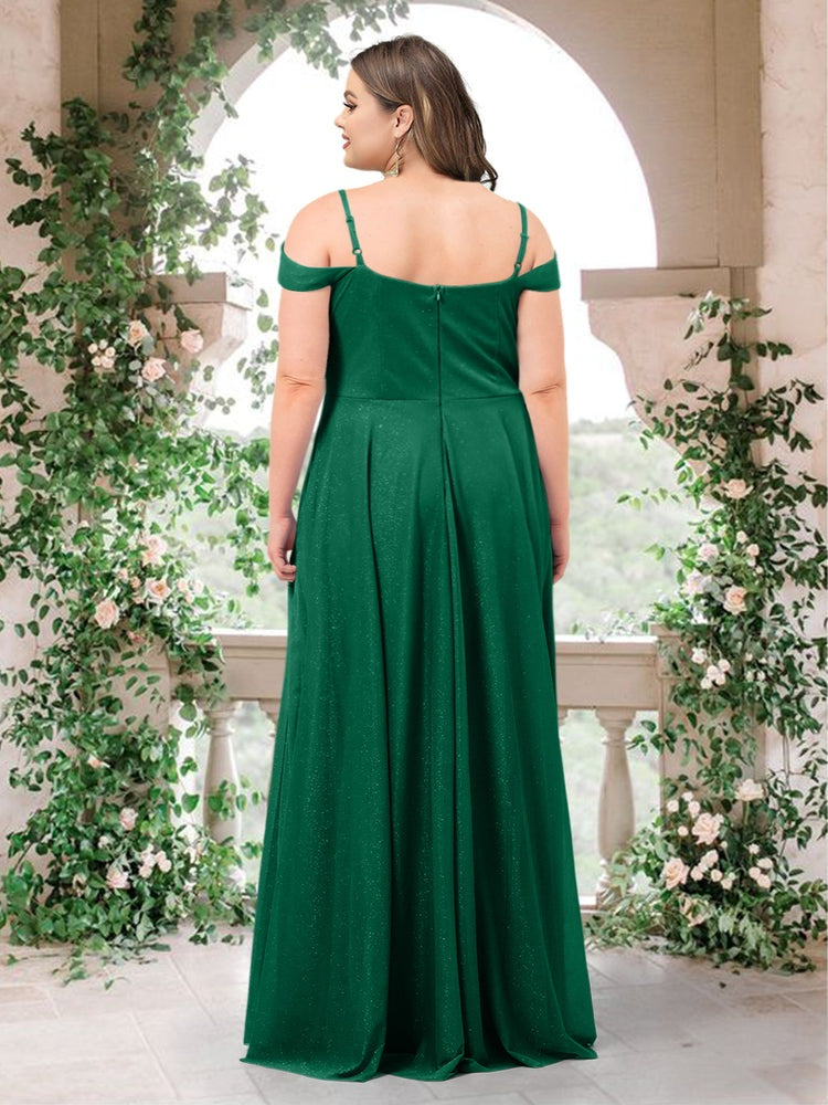 A-Line/Princess Sweetheart Plus Size Bridesmaid Dresses with Ruffles BabaMila