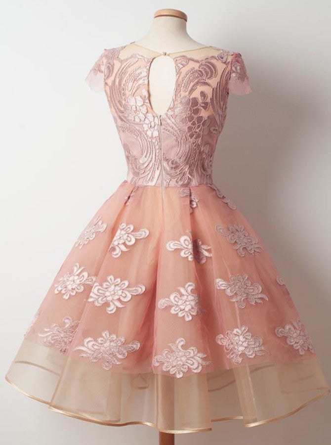 Homecoming Dress Chic Appliques Ball Gown Short Prom Dress Party Dress Homecoming Dress BabaMila