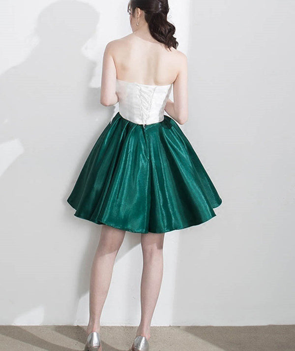 Homecoming Dress Sexy Strapless Lace-up Short Prom Dress Party Dress Homecoming Dress BabaMila