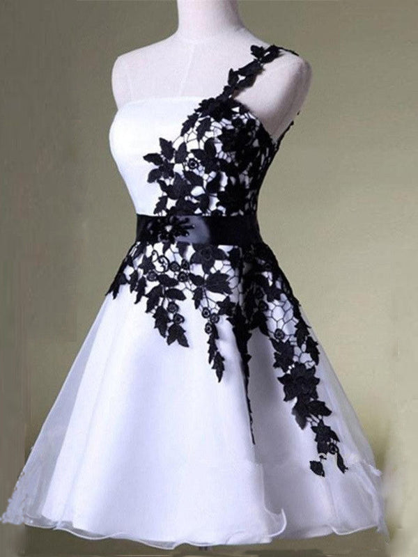 Homecoming Dress Black Lace Lace-up Short Prom Dress Party Dress Homecoming Dress BabaMila