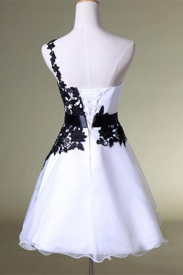 Homecoming Dress Black Lace Lace-up Short Prom Dress Party Dress Homecoming Dress BabaMila