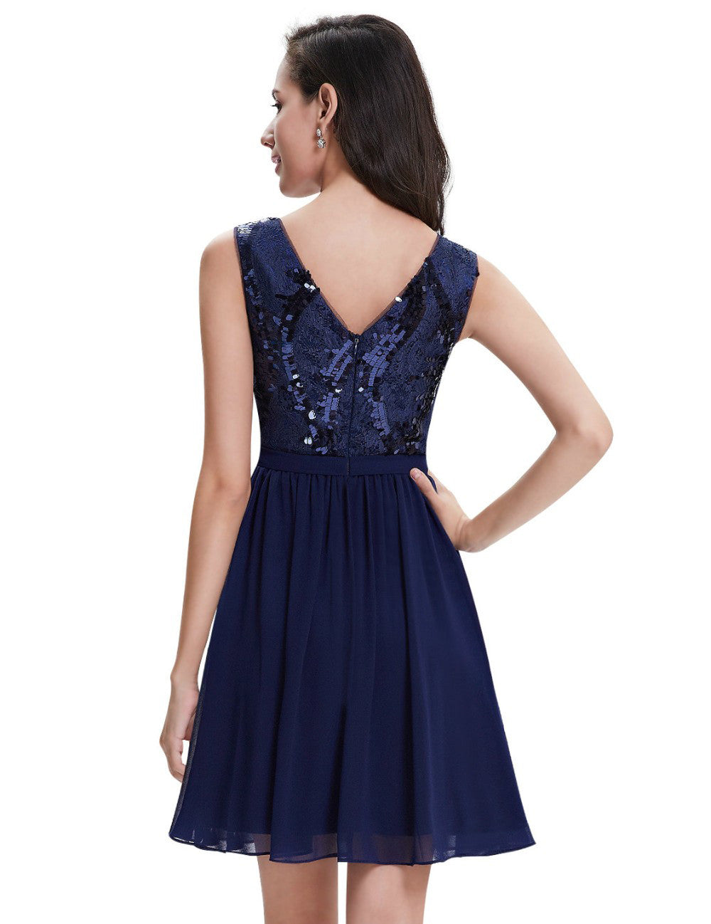 Homecoming Dress Chic Dark Navy Lace Short Prom Dress Party Dress Homecoming Dress BabaMila