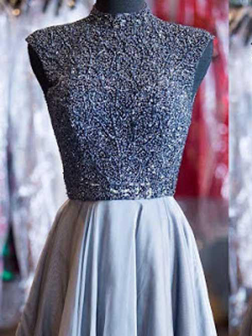 Homecoming Dress Sexy High Neck Beading Short Prom Dress Party Dress Homecoming Dress BabaMila