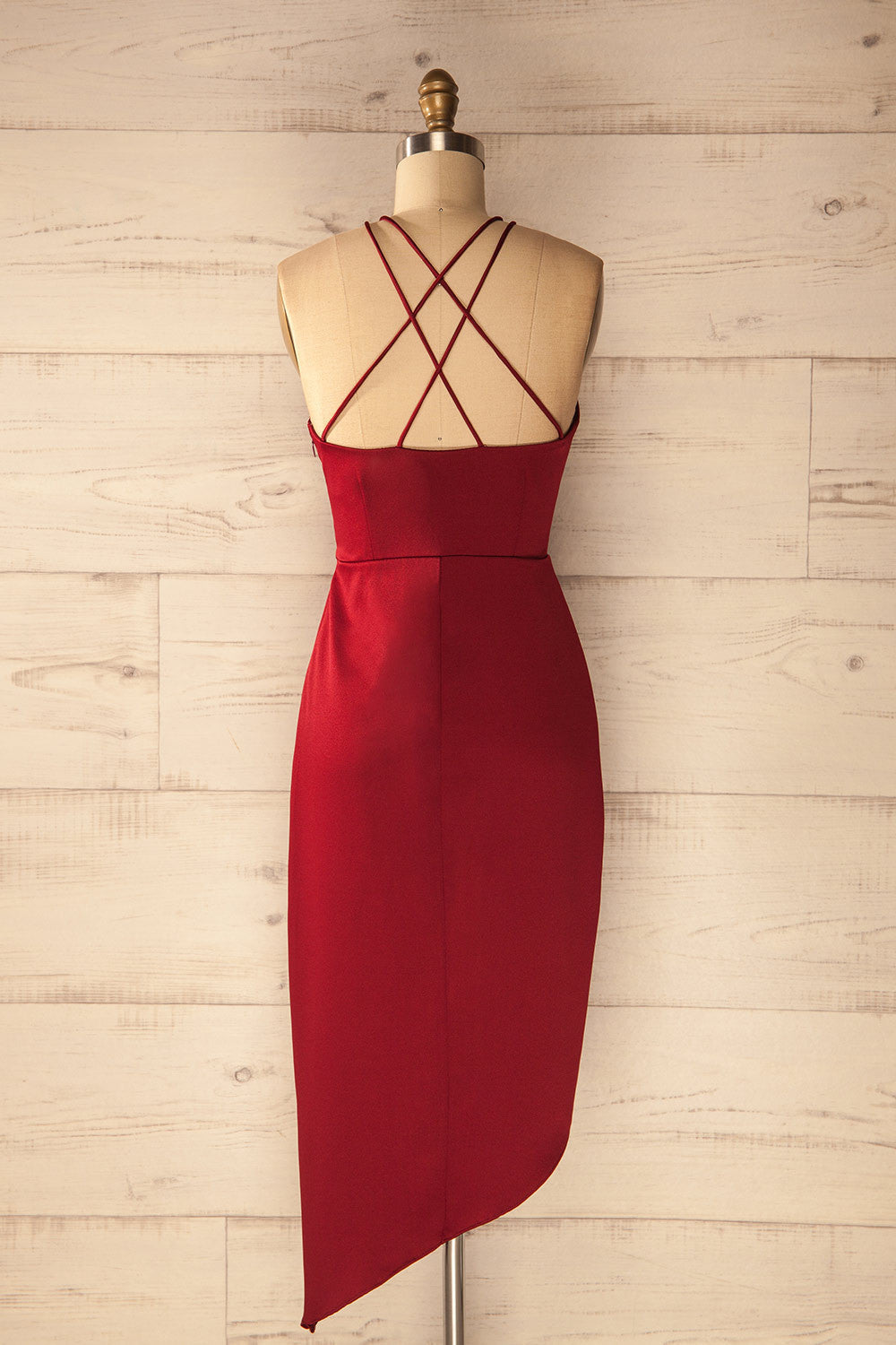 Homecoming Dress Sexy Burgundy Halter Slit Short Prom Dress Party Dress Homecoming Dress BabaMila
