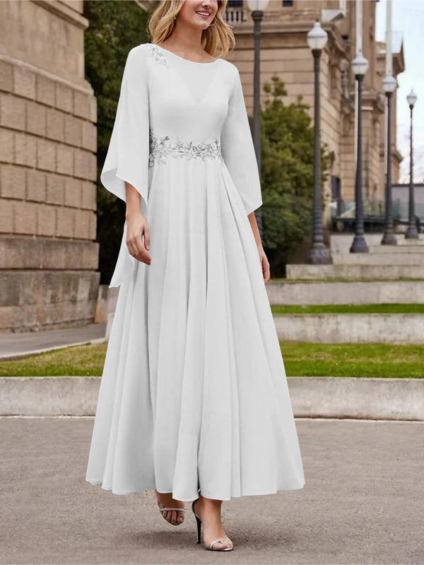 A-Line/Princess One-Shoulder Sleeveless Floor-Length Mother Of The Bride Dresses With Split Side BabaMila