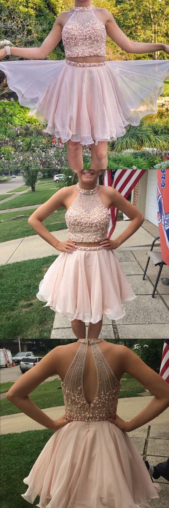 Homecoming Dress Two Pieces Sexy Short Prom Dress Party Dress Homecoming Dress BabaMila
