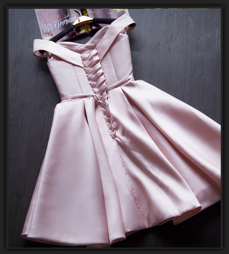 Homecoming Dress Cheap Pearl Pink Short Prom Dress Party Dress Homecoming Dress BabaMila