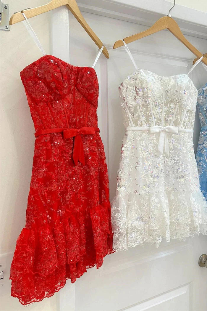 A-Line/Princess Straight-Across Sleeveless Short/Mini Party Dance Cocktail Homecoming Dress With Tiered Ruffles BabaMila