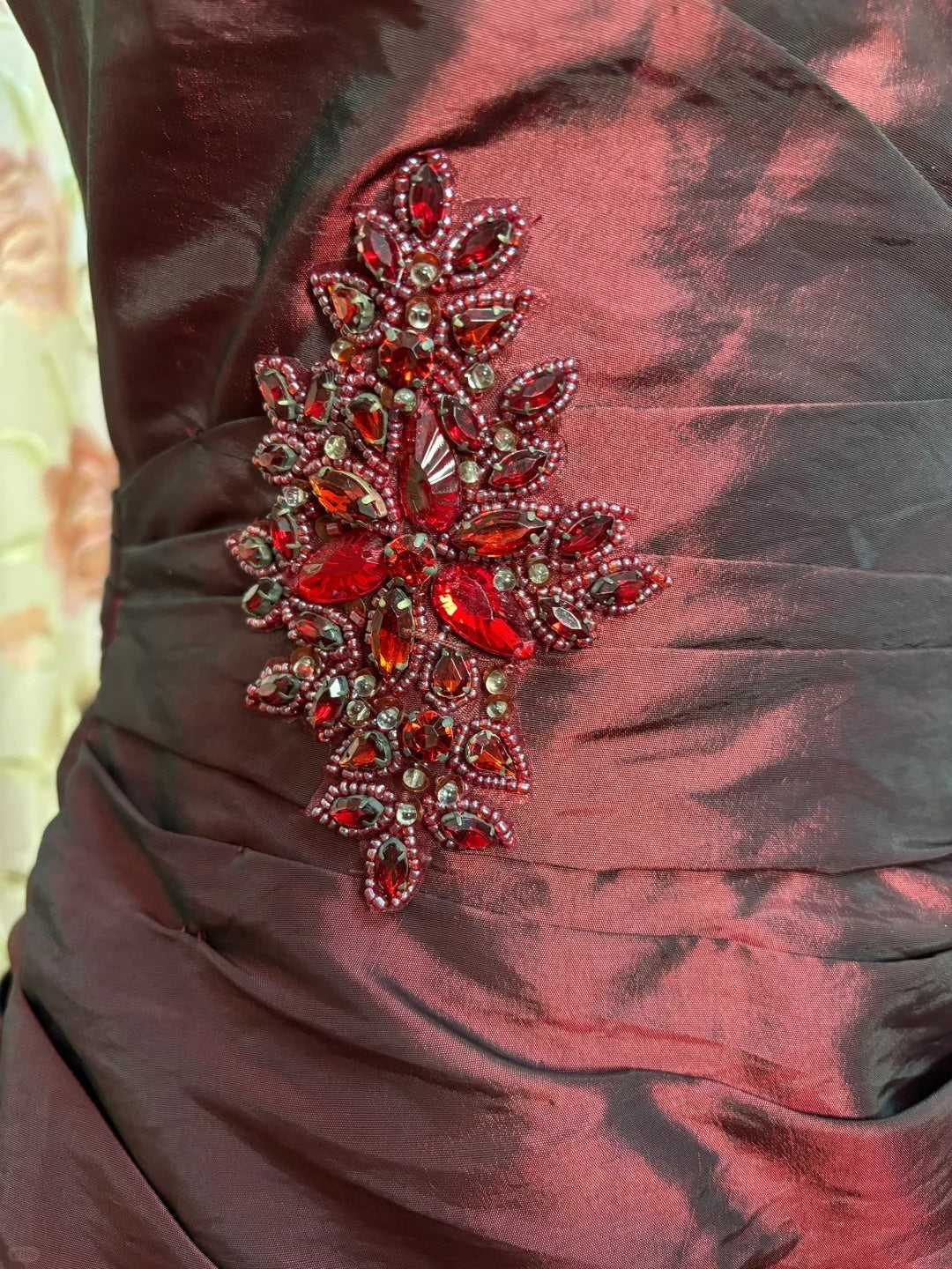 Trumpet/Mermaid Strapless Sweetheart Neck Floor-Length Taffeta Prom Dresses with Beads/Ruffles BabaMila