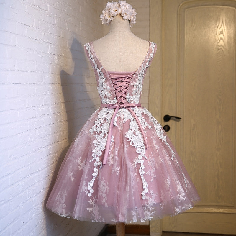 Homecoming Dress Lilac Lace-up Sexy Short Prom Dress Party Dress Homecoming Dress BabaMila