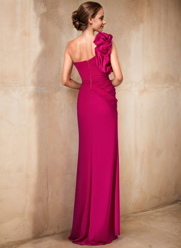 Sheath/Column One-Shoulder Mother Of The Bride Dresses With Split Side BabaMila