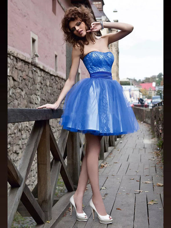 Homecoming Dress Half Sleeve Lace Short Prom Dress Party Dress Homecoming Dress BabaMila