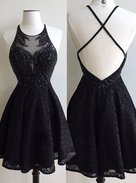 Homecoming Dress Criss-Cross Straps Short Prom Dress Party Dress Homecoming Dress BabaMila