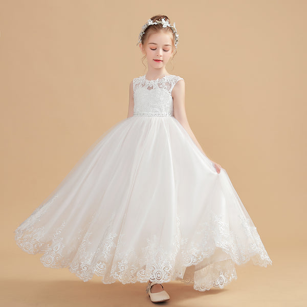 Charming Sleeveless Ball-Gown/Princess Flower Girl Dresses With Lace Applique Gidiondress
