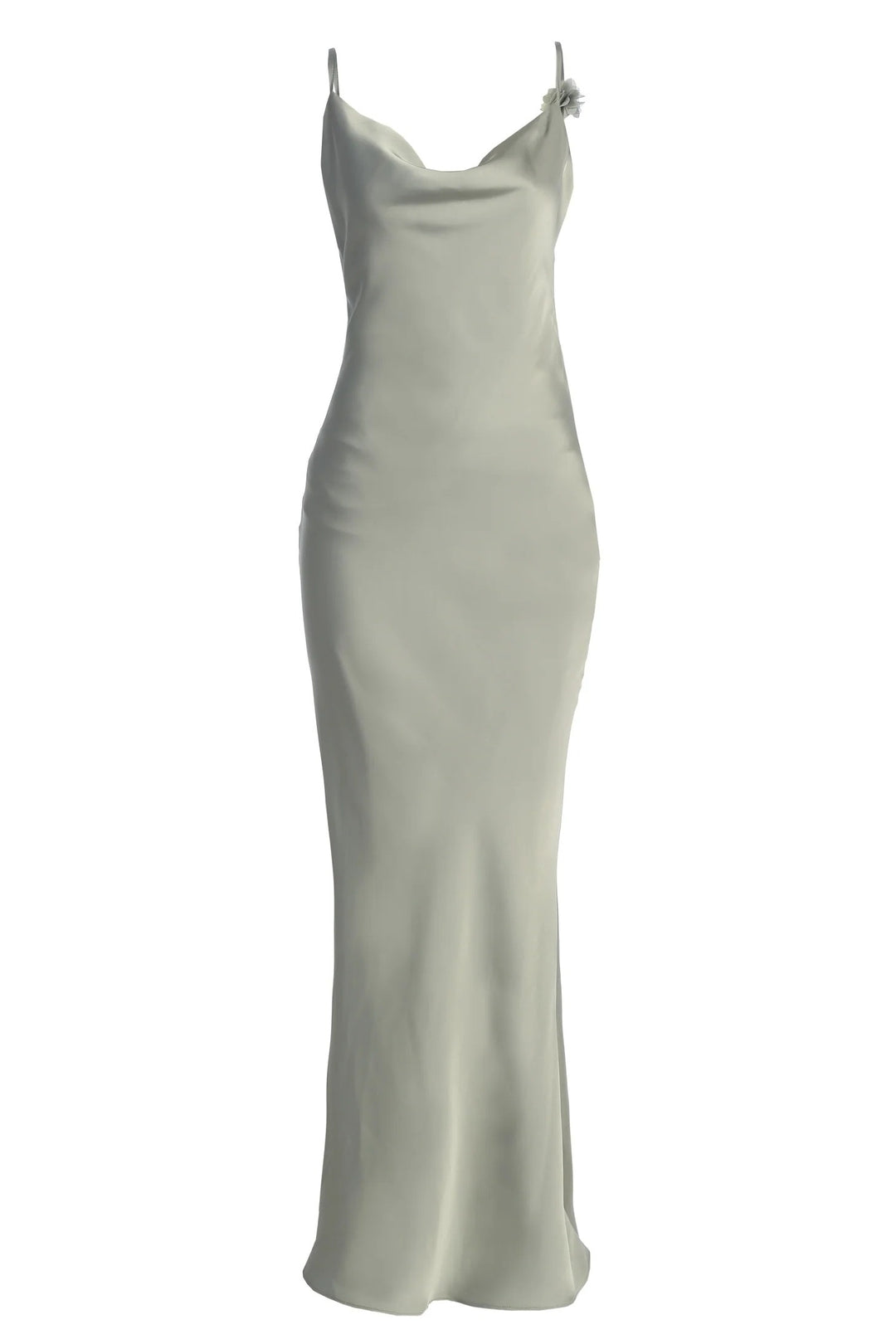 Sheath/Column Spaghetti Straps Cowl Neck Backless Floor-Length Floral Bridesmaid Dresses BabaMila