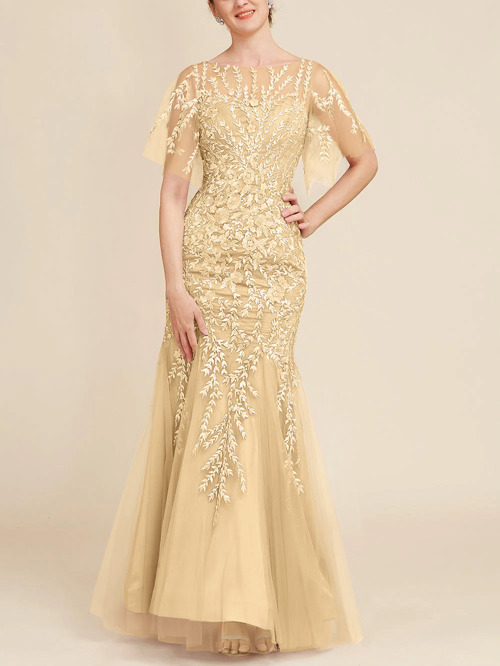 A-Line/Princess One-Shoulder Sleeveless Floor-Length Mother Of The Bride Dresses With Split Side BabaMila