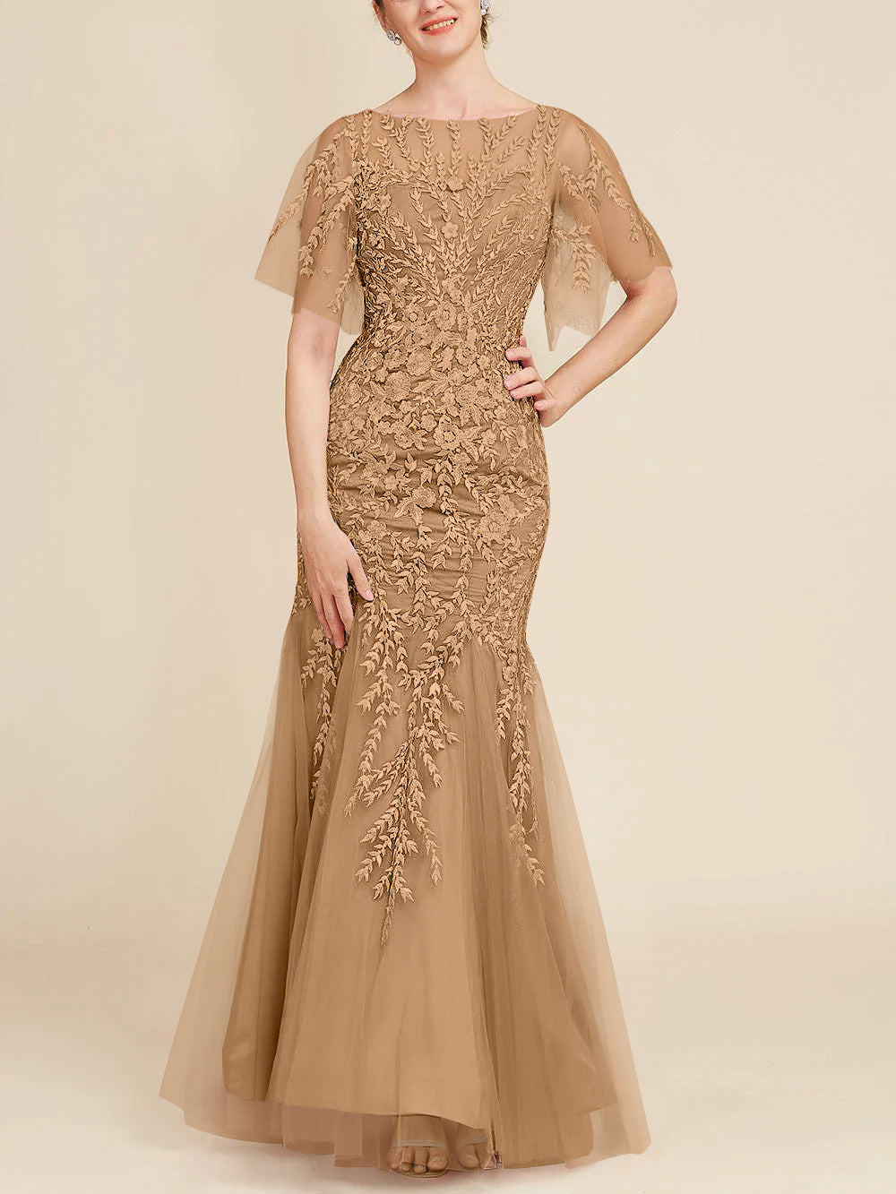 A-Line/Princess One-Shoulder Sleeveless Floor-Length Mother Of The Bride Dresses With Split Side BabaMila
