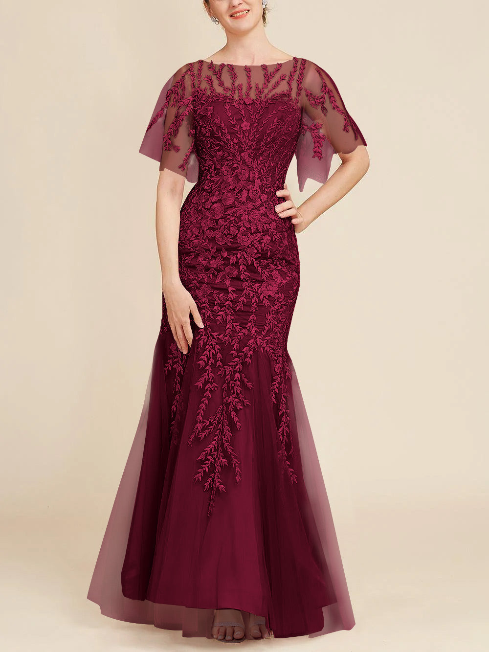 A-Line/Princess One-Shoulder Sleeveless Floor-Length Mother Of The Bride Dresses With Split Side BabaMila