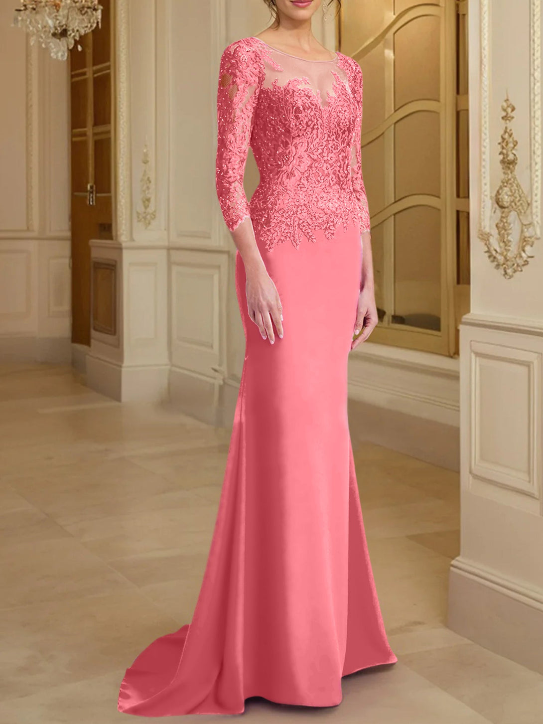A-Line/Princess One-Shoulder Sleeveless Floor-Length Mother Of The Bride Dresses With Split Side BabaMila