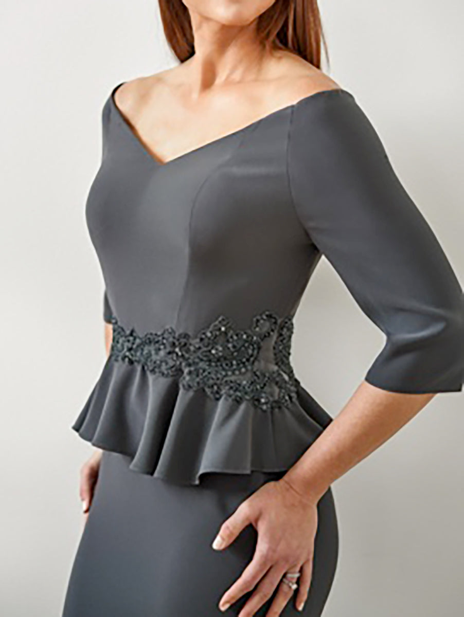 Trumpet/Mermaid V-Neck Mother Of The Bride Dresses With Ruffles & Appliques BabaMila