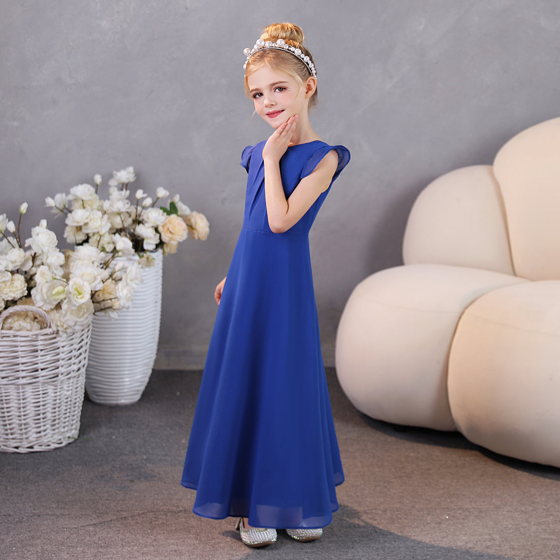 Girls Dresses Junior Bridesmaid Dress Chiffon Floor-Length Party Dresses Gidiondress