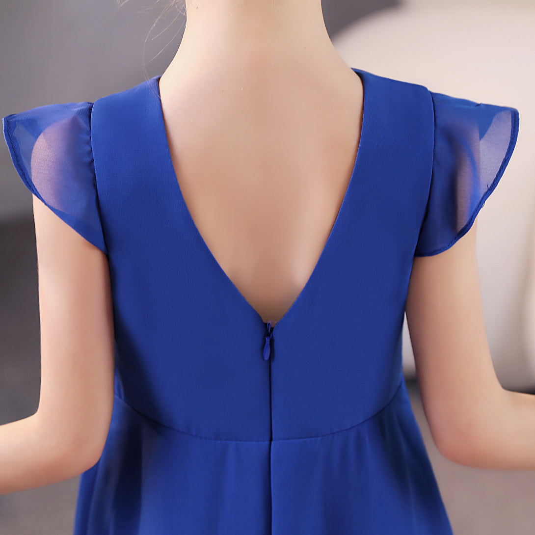 Girls Dresses Junior Bridesmaid Dress Chiffon Floor-Length Party Dresses Gidiondress