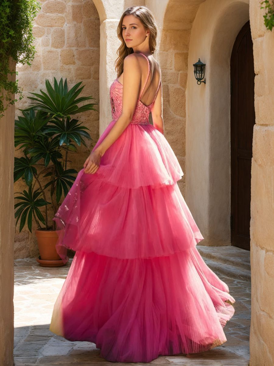A-Line/Princess Criss Cross Sleeveless Asymmetrical Ruched Prom Dresses BabaMila