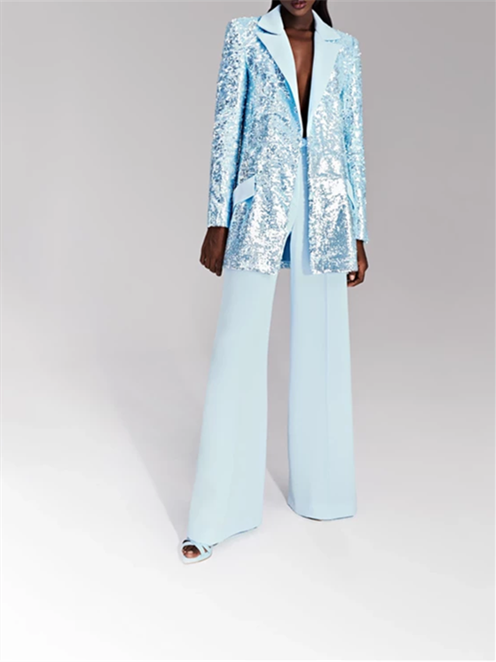 Two Pieces Evening Party Suit Jacket with Pockets/Pants BabaMila