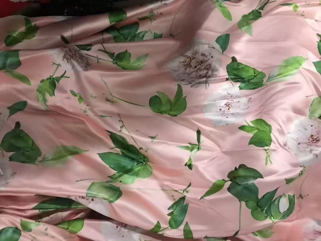 A-Line/Princess V-Neck 3/4 Sleeves Printed Floral Mother Of The Bride Dresses With Bow Belt BabaMila