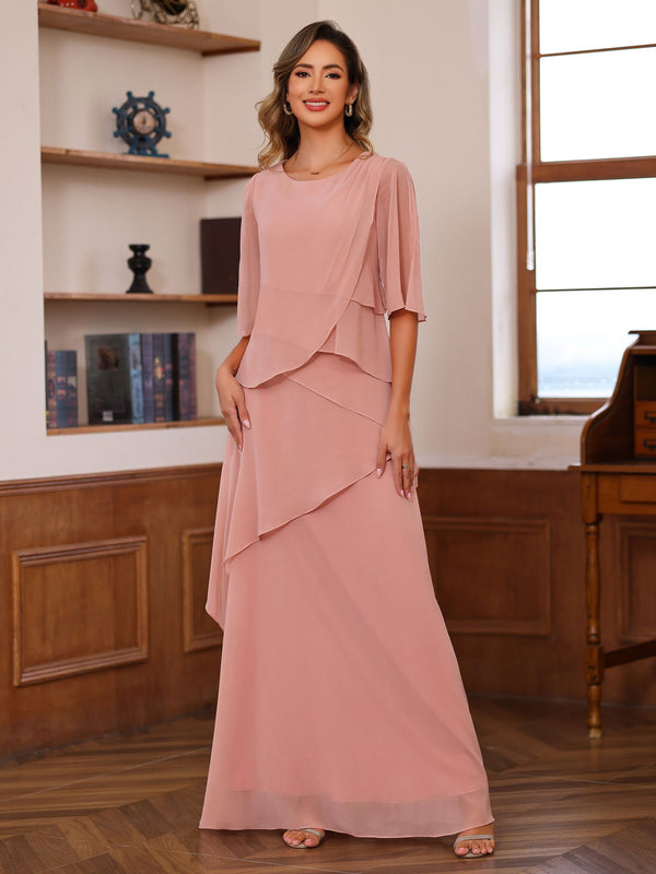 A-Line/Princess One-Shoulder Sleeveless Floor-Length Mother Of The Bride Dresses With Split Side BabaMila