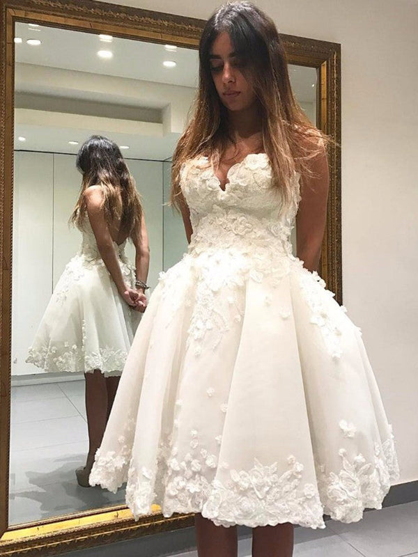 Homecoming Dress Sweetheart Appliques Short Prom Dress Party Dress Homecoming Dress BabaMila