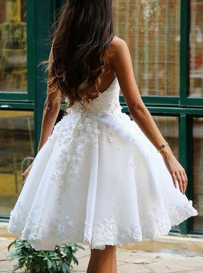 Homecoming Dress Sweetheart Appliques Short Prom Dress Party Dress Homecoming Dress BabaMila