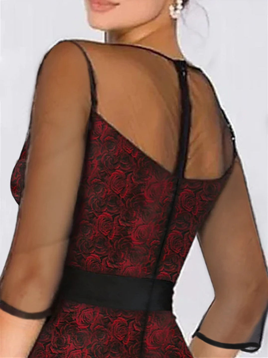 A-Line/Princess Sweetheart Mother Of The Bride & Groom Dresses With Printed Flower & High Split BabaMila