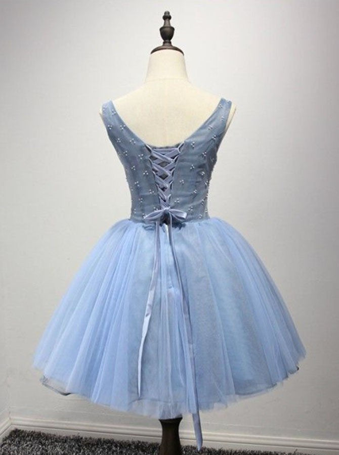 Homecoming Dress Appliques Scoop Short Prom Dress Party Dress Homecoming Dress BabaMila