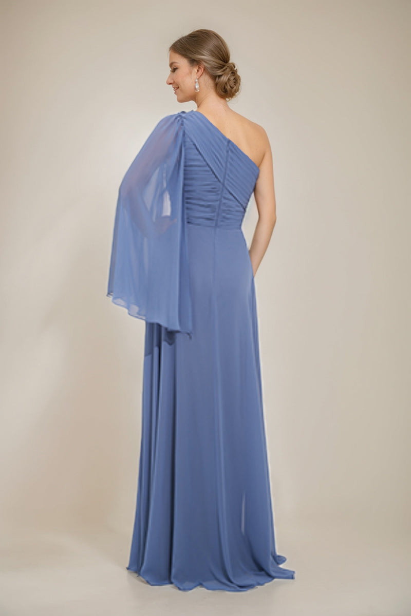 A-Line/Princess One-Shoulder Mother Of The Bride & Groom Dresses With Appliques & Side Slit BabaMila