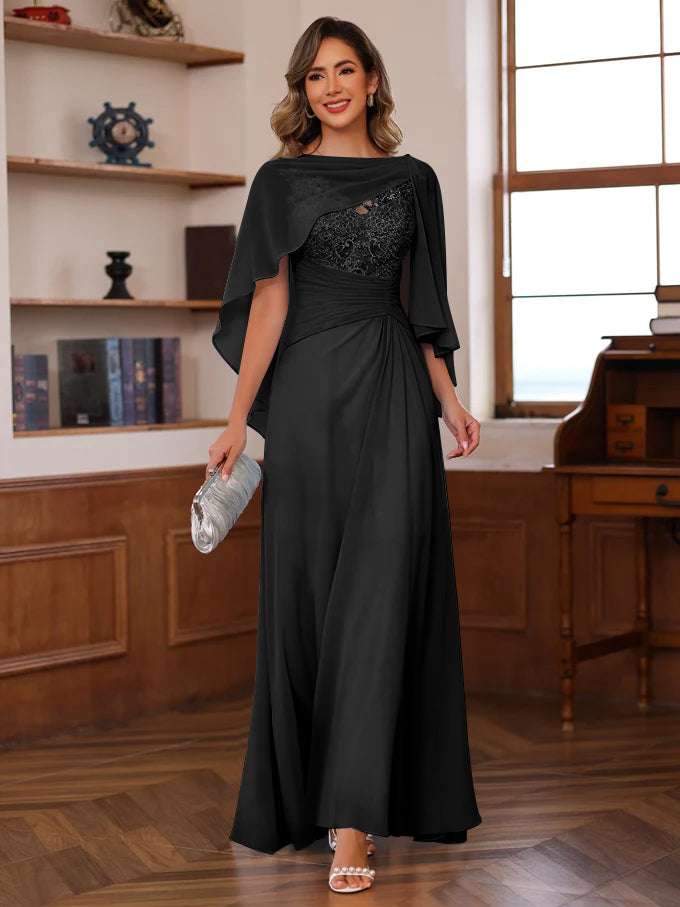 A-Line/Princess One-Shoulder Sleeveless Floor-Length Mother Of The Bride Dresses With Split Side BabaMila