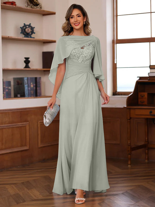 A-Line/Princess One-Shoulder Sleeveless Floor-Length Mother Of The Bride Dresses With Split Side BabaMila