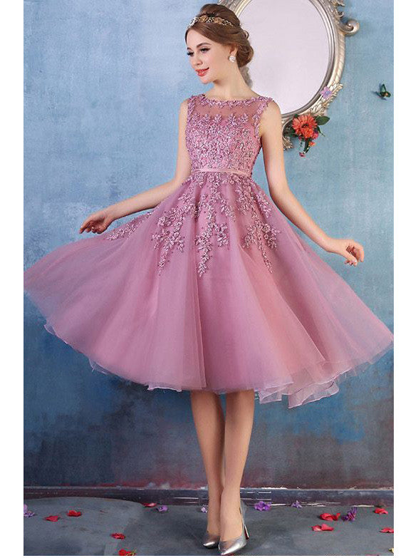 Homecoming Dress Knee-length Sleeveless Short Prom Dress Party Dress Homecoming Dress BabaMila