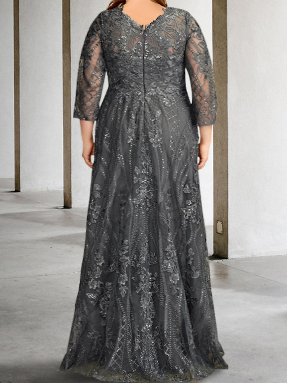 A-Line/Princess Long Sleeves Mother Of The Bride Dresses With Applique BabaMila