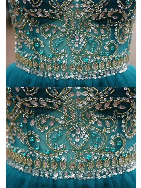 Homecoming Dress Tulle Dark Green Short Prom Dress Party Dress Homecoming Dress BabaMila